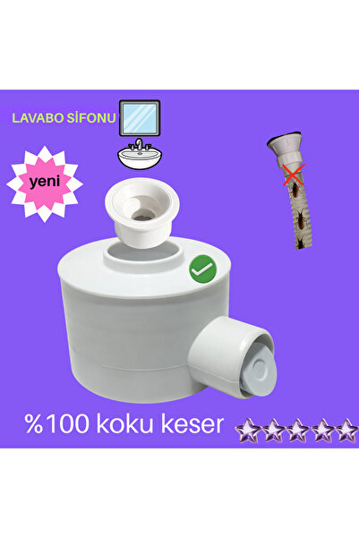 değişim plastik Koku ve Haşere Önleyici Tek Çıkışlı Lavabo Sifonu Yer Tasarru...