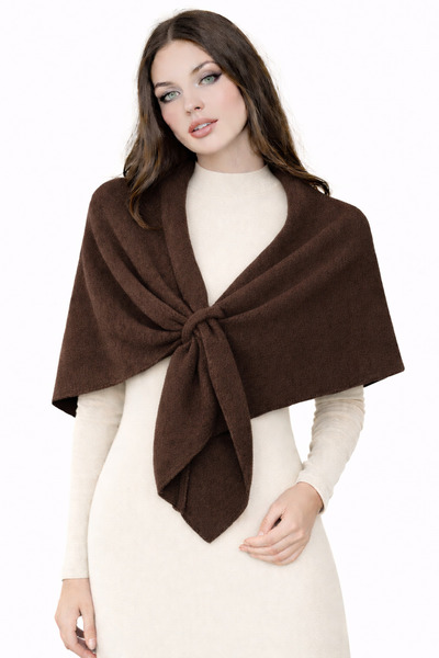 Loov شال نسائي من خيوط الموشيك الناعمة بتصميم مثلث أنيق وعصري