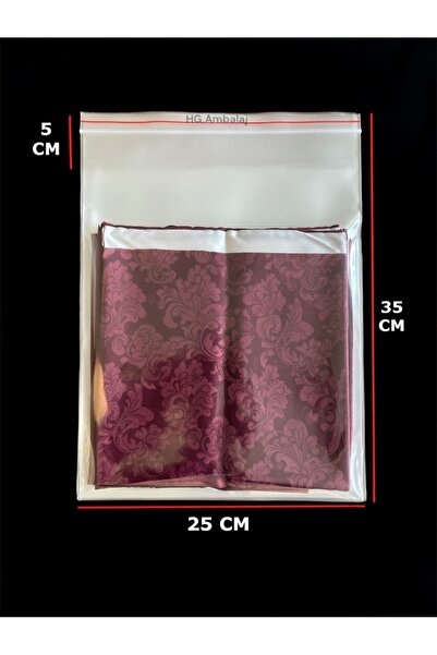 HG Tedarik 150 Adet 25x35 Cm Bantlı Yapışkanlı Şeffaf Opp Jelatin Poşet ( 25x...