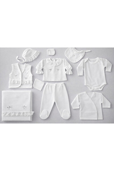 Baby Bebek Hastane Çıkışı %100 Pamuk 10'lu Set Kız Bebek Yenidoğan