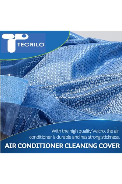 TEGRILO Air Conditioner Cleaning Cover Dust Washing Bag for Large 2P-3P Wall-Mounted AC with Hose (Kit)