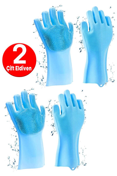 Tilbe Home Sihirli Silikon Bulaşık Yıkama Eldiveni Tencere Tava Ovma Lavabo M...