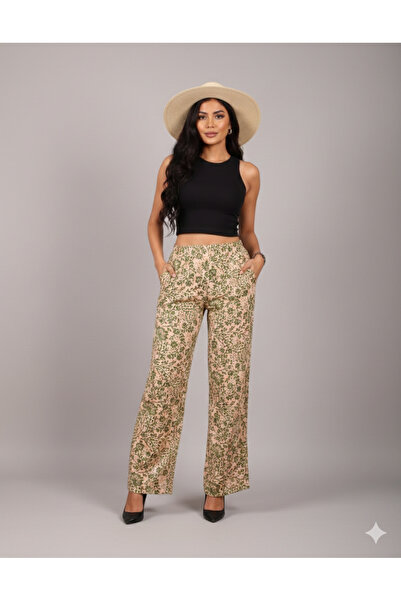 NWM Desenli Geniş Paça Pantolon