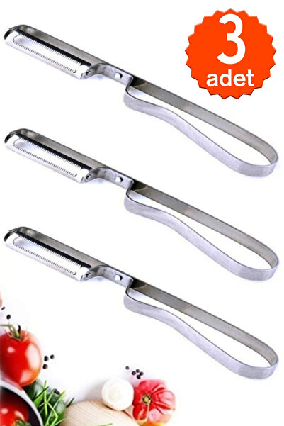 Tilbe Home Paslanmaz Çelik Sebze Patates Yan Soyacak Aparatı Lüks Metal Yan S...