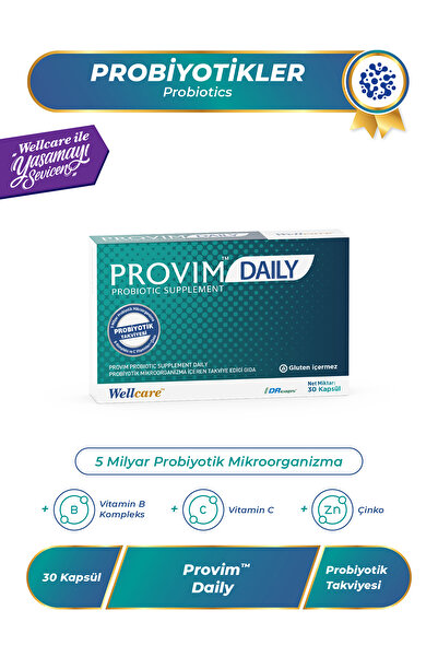 Wellcare Provim Günlük Probiyotik 30 Kapsül