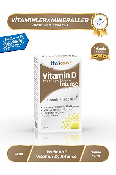 Wellcare فيتامين د3 قطرات مكثفة 1000 وحدة دولية - 12 مل