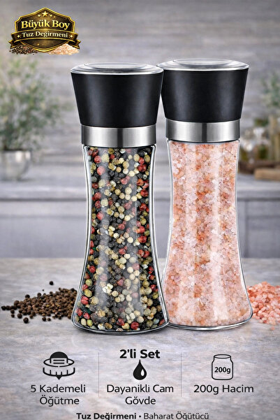 Tilbe Home Salt Mill Pepper Shakers Black Pepper Salt Shakers Spice Has Mill ...