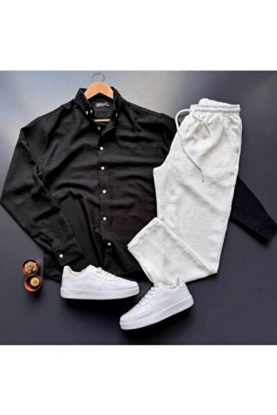 giyimadam16 Men's Linen Shirt Pants Set