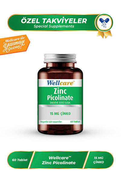 Wellcare Çinko Pikolinat 15mg 60 Tablet
