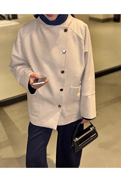 RAŞEL DESİGN Kadın Kaşe Kaban