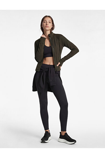 Koton Slim Fit Long Sleeve Zipper Pocket Detailed Stand Collar Sports Sweatshirt