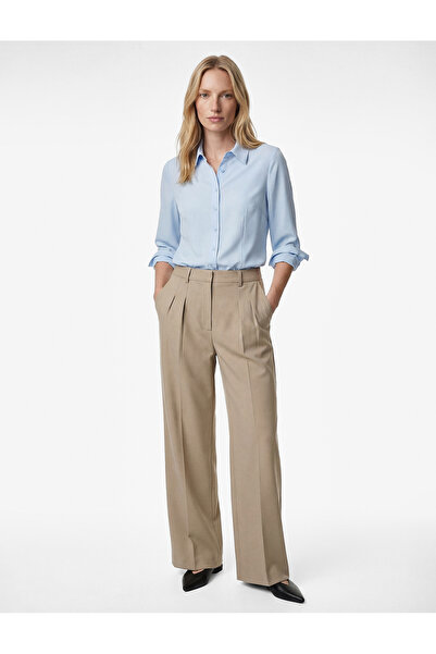 Koton Düğmeli Uzun Kollu Klasik Yaka Gömlek