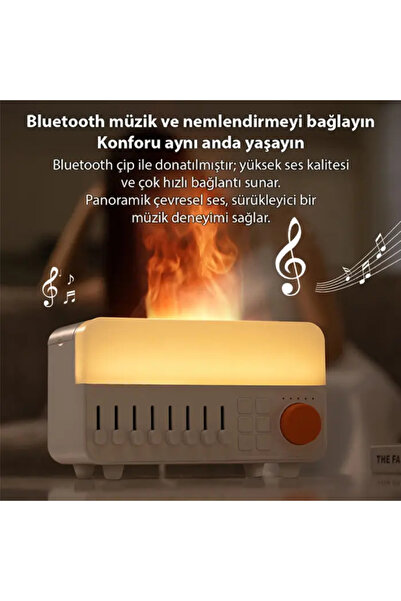 EZERE Areks 8 Farklı Rahatlatıcı Doğa Sesi Bluetooth Hoparlörlü Aromaterapi G...