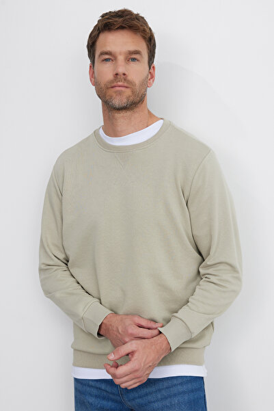 Tudors Unisex Relax Fit Rahat Kesim %100 Pamuk 3 İplik Basic Taş Bisiklet Yak...