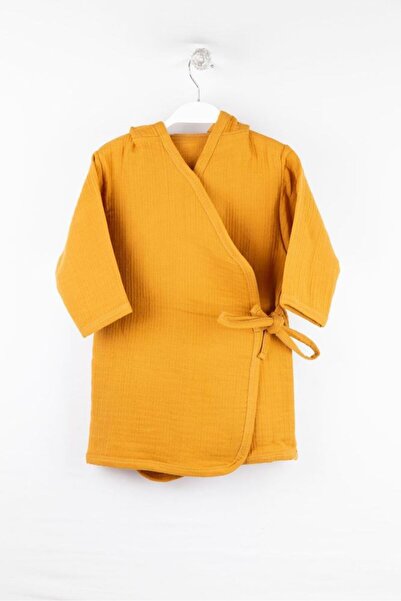 Bondilolly Muslin Baby Bathrobe Hooded Waist Tied