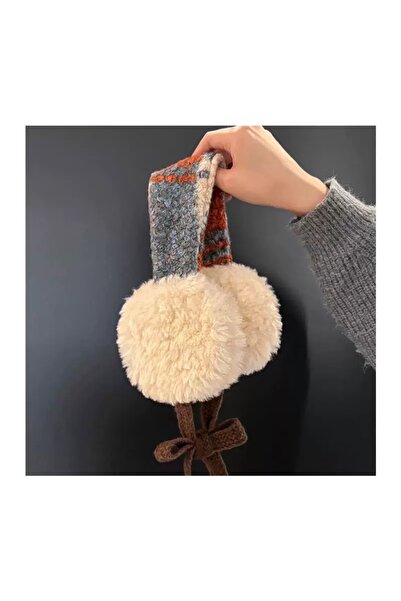 Accessories سماعات أذن شتوية قابلة للطي من القطيفة ذات نمط أزرق من Hei للأطفال