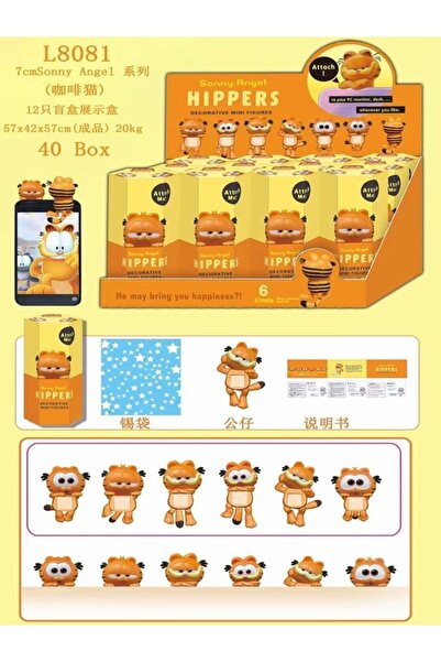ELECTROZEN Sonny Angel Hippers Garfield Anime Serisi Blind Box