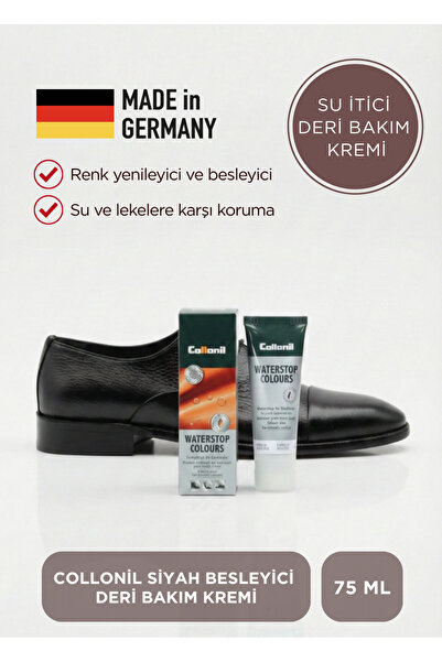 Collonil Tuna Besleyici ve Su İtici Siyah Deri Bakım Kremi 75 ml – Badem Yağl...