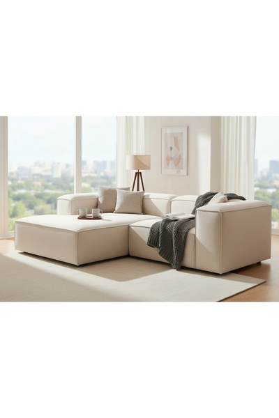 Vivense LENA MİNİ KÖŞE KOLTUK, SOL KÖŞE, BEJ
