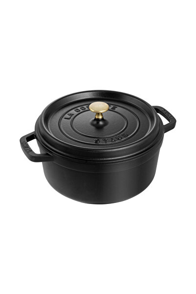 STAUB Döküm Tencere Yuvarlak 28 cm Siyah