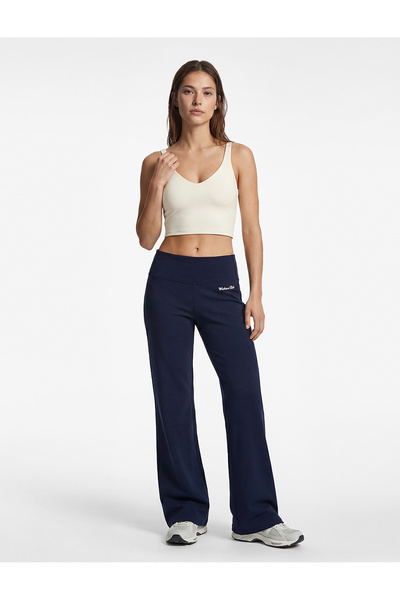 Koton High Waist Printed Flared Sports Leggings