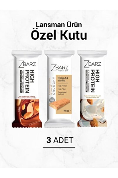 Zbarz Lansman Özel Protein Bar Kutusu 3*1 ( 3 Adet )