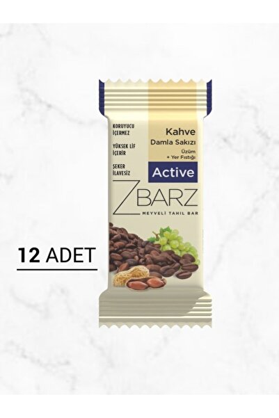Zbarz Active Kahve Damla Sakızlı Enerji Bar 35 G 12'li paket