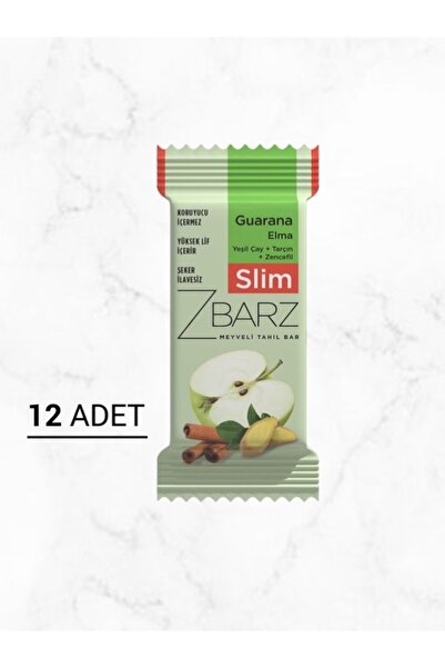 Zbarz Guarana Yulaflı Bar Elma & Zencefil | Yüksek Lifli | 12 Adet