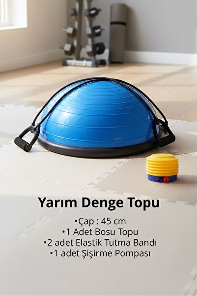 Triathlon T181‑M Bosu Ball | Denge Topu | 45 cm | Pilates Aleti | Direnç Last...