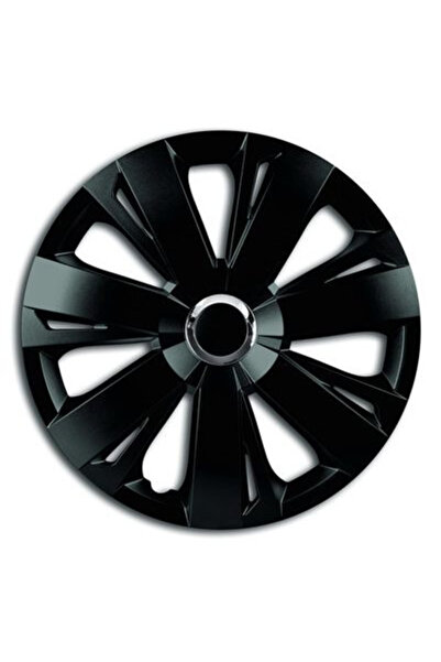 OEM Set de 4 capace de energie negre cu inel cromat R15