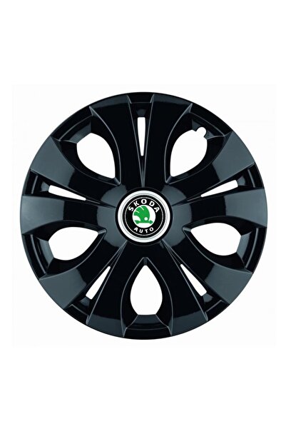 Autohelix MSA Set de 4 capace de jantă negre R14, compatibile cu Skoda
