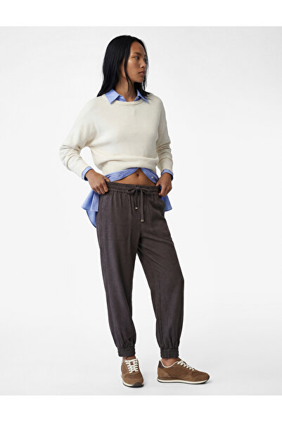 Koton Μακρυμάνικο πλεκτό πουλόβερ με φαρδιά στρογγυλή λαιμόκοψη