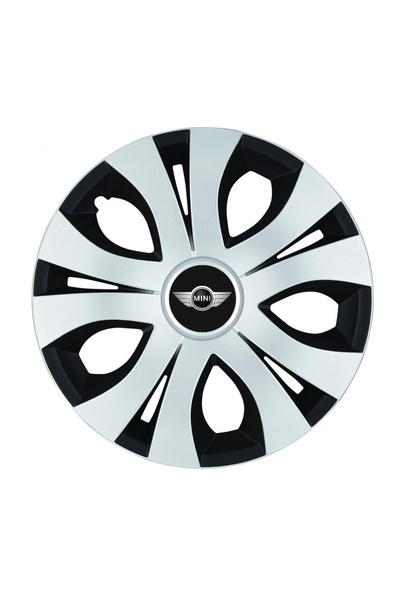 Autohelix MSA Set de 4 capace roți superioare gri-negre R17, compatibile cu Mini