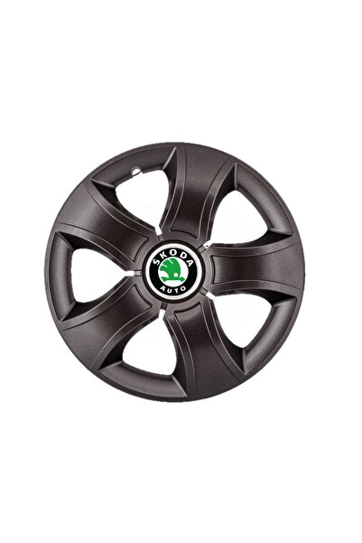 Autohelix MSA Set de 4 capace de jantă Bis Black R15 pentru gama auto Skoda