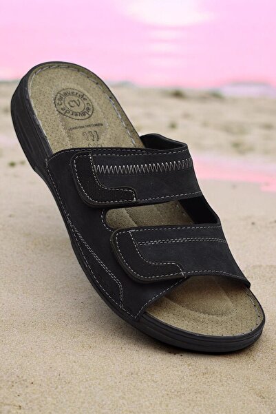 ISPARTALILAR 4412 Ορθοπεδική Σόλα Ανδρικές Παντόφλες Ανδρικές Παντόφλες Velcr...