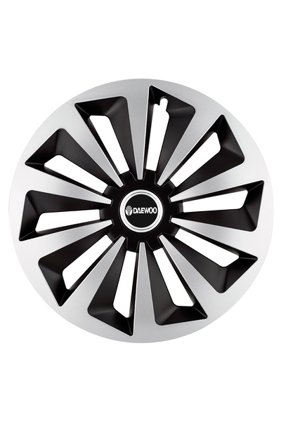 Autohelix MSA Set de 4 capace jante Fox Gri-Negru R17 pentru gama auto Daewoo