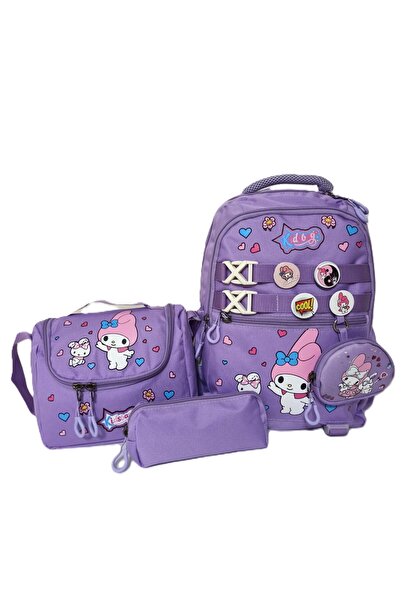 Alanç Gift حقيبة ظهر مدرسية للبنات على الطراز الكوري مع محفظة وإكسسوارات، حقي...