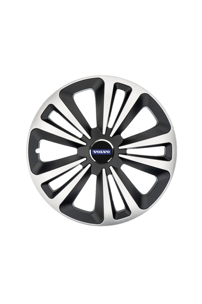 Autohelix MSA Set de 4 capace de jantă Terra Gri-Negru R14 pentru gama de maș...