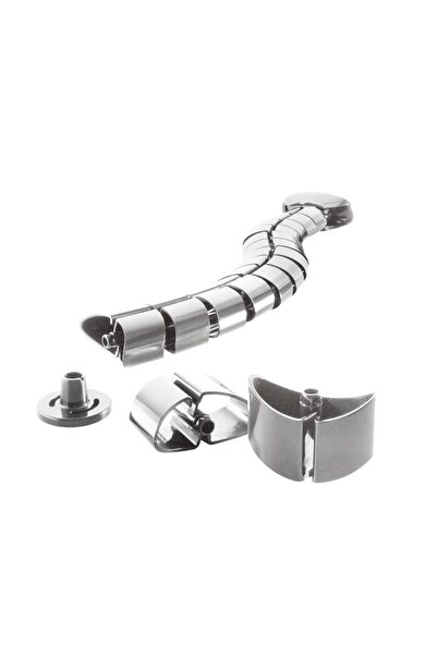 LogiLink KAB0064 Dikey Kablo Düzenleyici Spiral, 72cm x 75mm, Gümüş