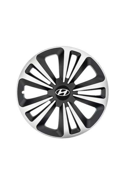 Autohelix MSA Set de 4 capace de jantă Terra Gri-Negru R16, pentru gama auto ...