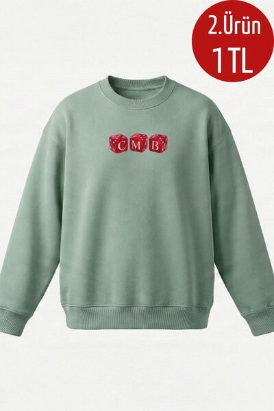 COMBİNE MİCHAİL سويت شيرت زار مطبوع قصة فضفاضة مينت للرجال