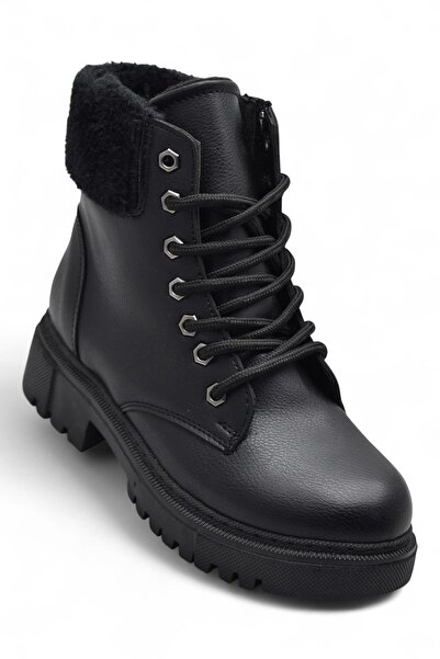 ISPARTALILAR 4562 أحذية نسائية طويلة غير قابلة للانزلاق مع سحاب وأربطة للاستخ...