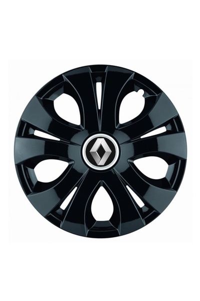 Autohelix MSA Set de 4 capace de roți negre superioare R15, compatibile cu Re...