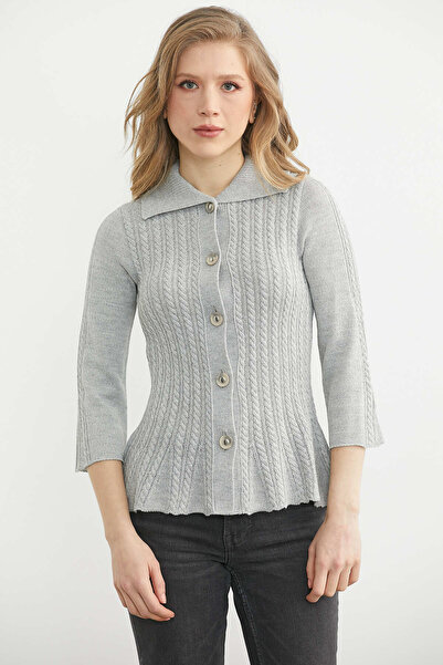 Sementa Women's A.Gray Polo Collar Buttoned Jacket 712104-31791.1