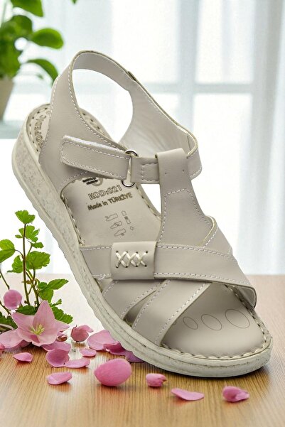 ISPARTALILAR 8149 FULL ORTHOPEDIC Sandale din piele pentru femei Sandale din ...