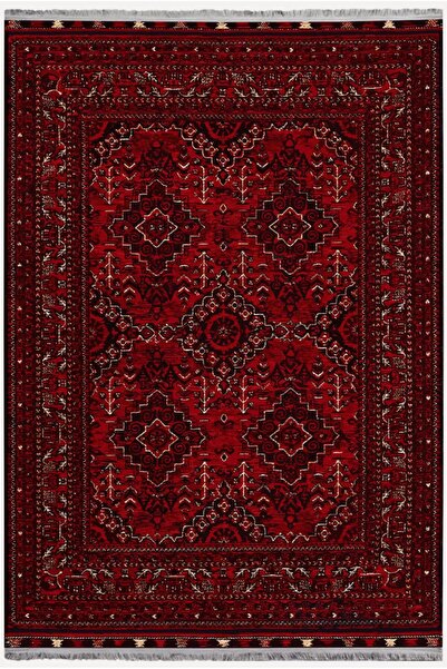 kilim home Mars 2168 Bordo Tonlarında Geleneksel Klasik Yıkanabilen Dekoratif...
