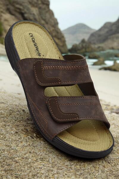 ISPARTALILAR 4412 Ορθοπεδική Σόλα Ανδρικές Παντόφλες Ανδρικές Παντόφλες Velcr...