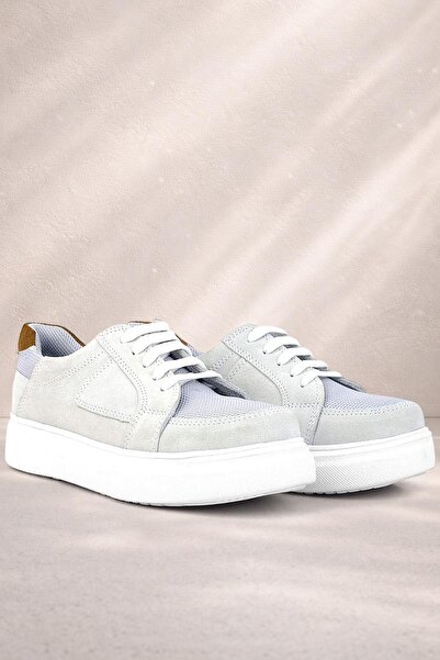 Rakerplus Genuine Leather Gray Lace-Up Children's Casual School Shoes