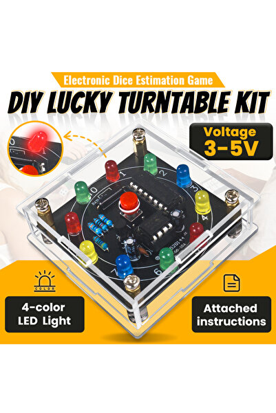 Choice DIY LED Light Lucky Wheel Electronic Kit NE555 CD4017 3V Electronic Di...