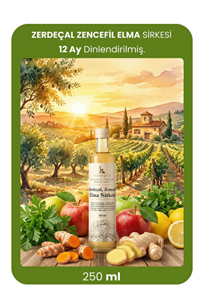 Kamber Doğadan Sağlığa Zencefilli Zerdeçallı Elma Sirkesi 250 ML